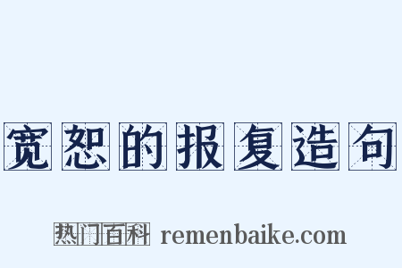 宽恕的报复造句是什么意思的图片
